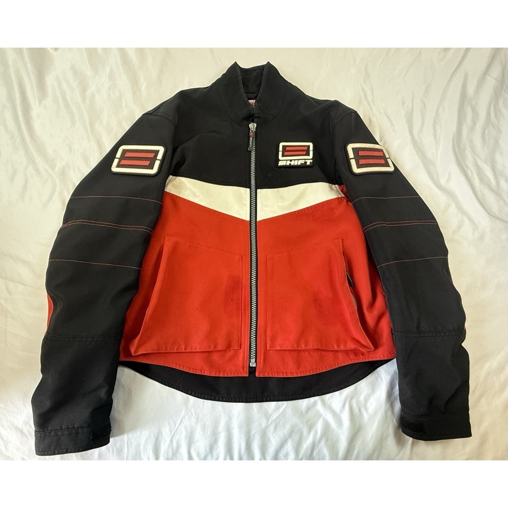 Shift Racing Jacket Mens M Black Red Y2K Moto Street Bike 2000s